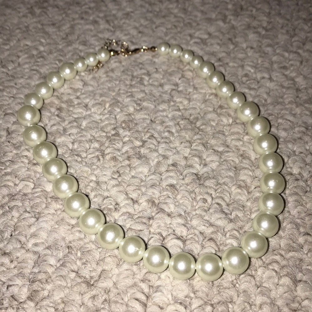 Faux pearl necklace
